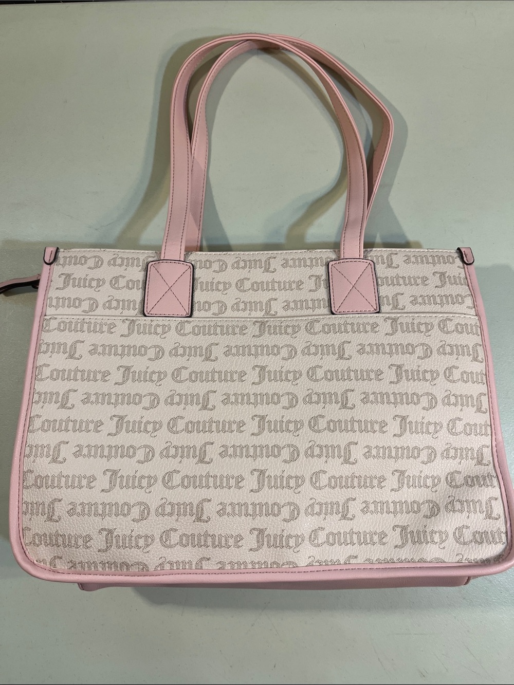Juicy Couture Beige and Pink Logo Tote - Picture 2 of 5